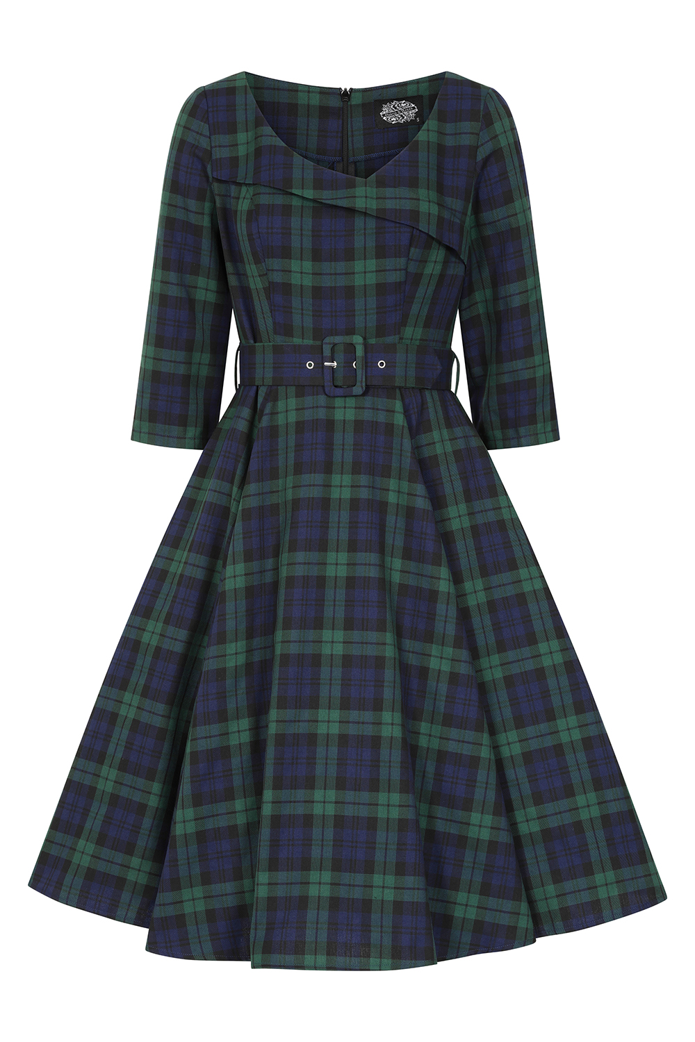 Isolde Tartan Swing Dress in Extended Sizing